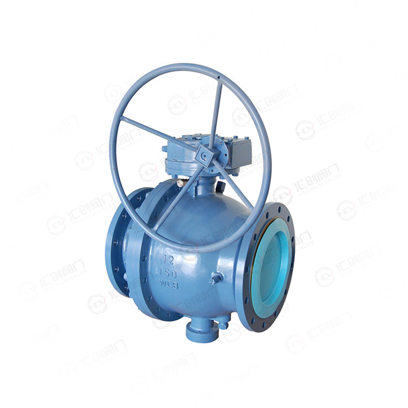 Worm-fixed flange ball valve